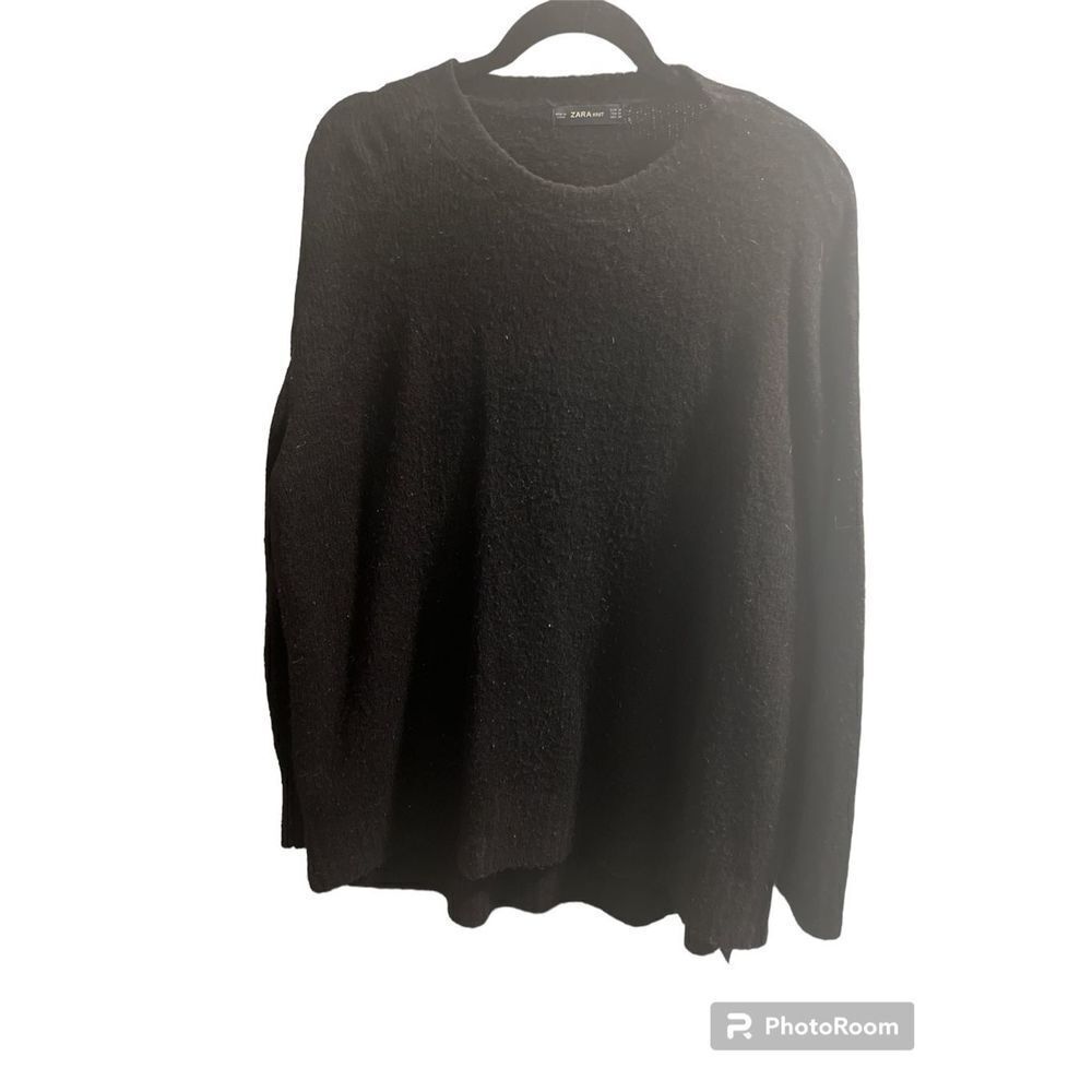 ✨Black Zara Oversized Chunky Knit Crew
Neck Long Sleeve Sweater✨ - Picture 7 of 9